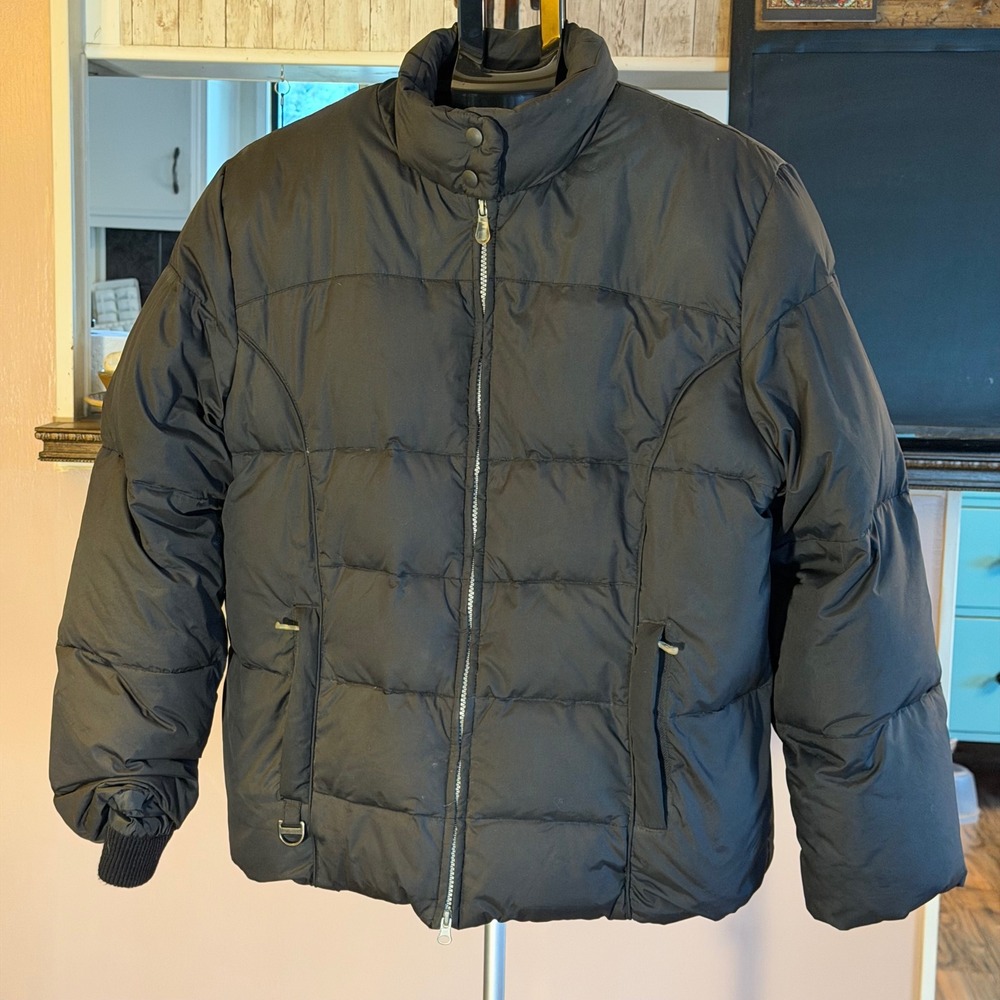 St. Johns Bay Womens XL Black Down Puffer Gorpcore Winter Coat